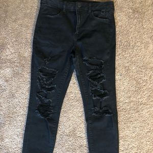 AE Black Ripped Skinny Jeans